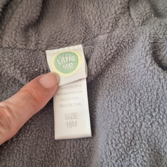 🏷 2/$12 Little Me Gray Vest With Fleece Inside - Picture 3 of 3